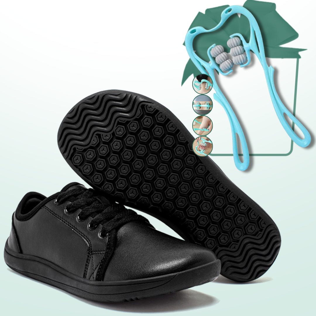 Lorry Vamp Barfußschuhe Leder Schwarz - Barfußabenteuer und Handharmonie