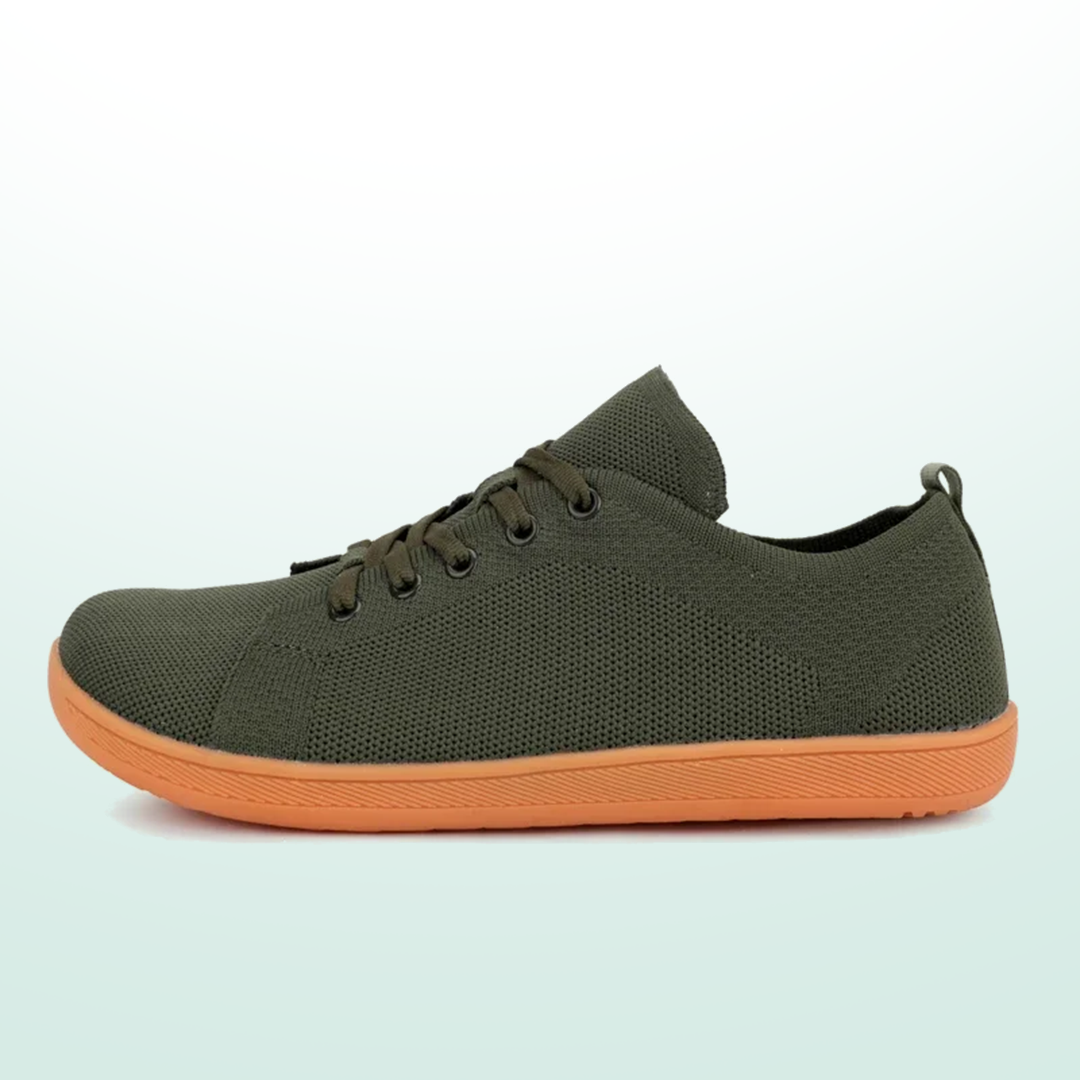 OrthoFree Lorry Vamp Barfußschuhe Canvas In Dunkelgrün