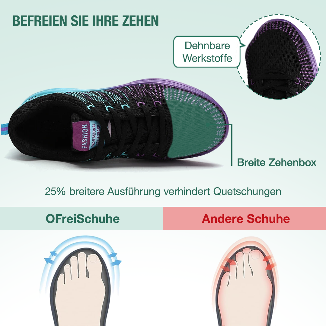 Hildaschritt Orthopädische Schuhe - Schwarz Lila