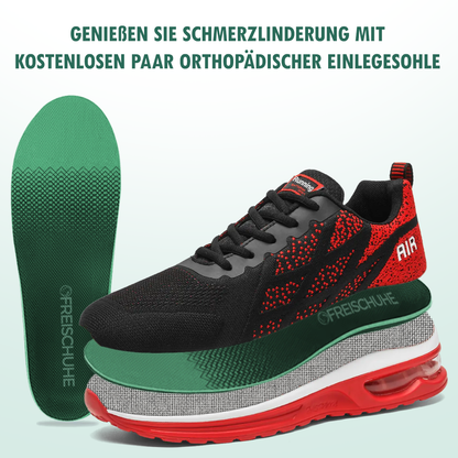 LuftFlex Orthopädische Schuhe Mesh - Rot Schwarz