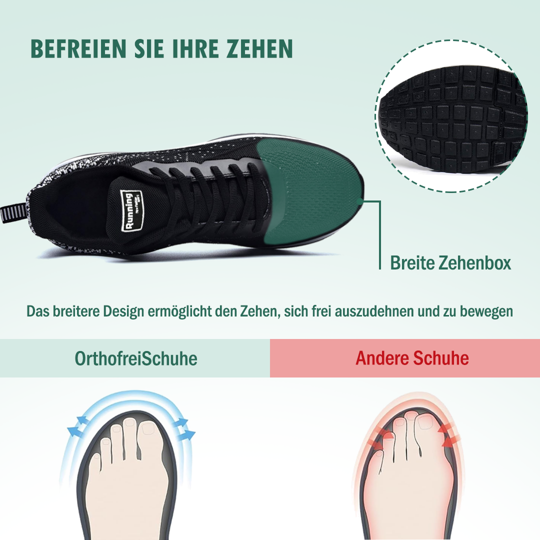 LuftFlex Orthopädische Schuhe Mesh - Schwarz Weiß