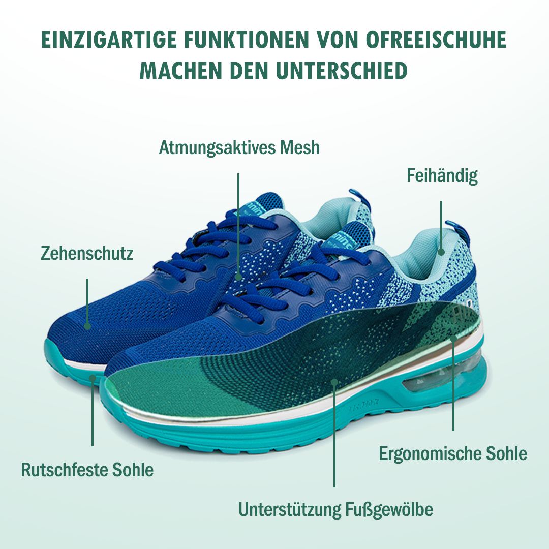 LuftFlex Orthopädische Schuhe Mesh - Türkis Blau