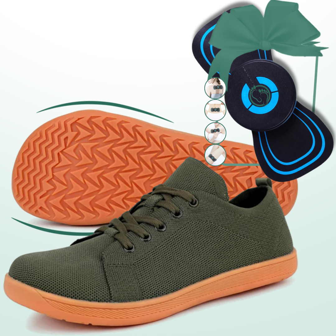 Lorry Vamp Barfußschuhe Knit Grün - Wohlfühlpfad und Massagewunder