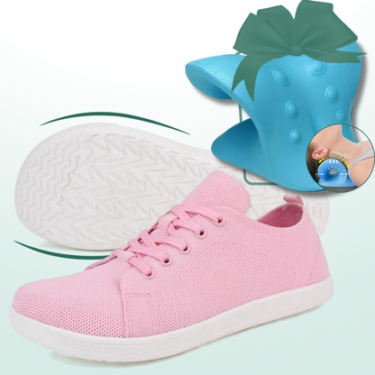 Lorry Vamp Barfußschuhe Knit Rosa - Barfußpower und Nackenwohl
