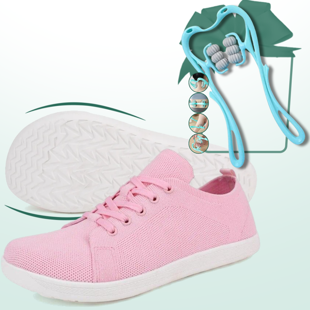 Lorry Vamp Barfußschuhe Knit Rosa - Laufwunder und Handgenuss