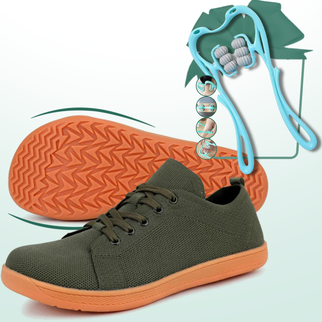 Lorry Vamp Barfußschuhe Knit Grün - Barfußheld und Massageprofi