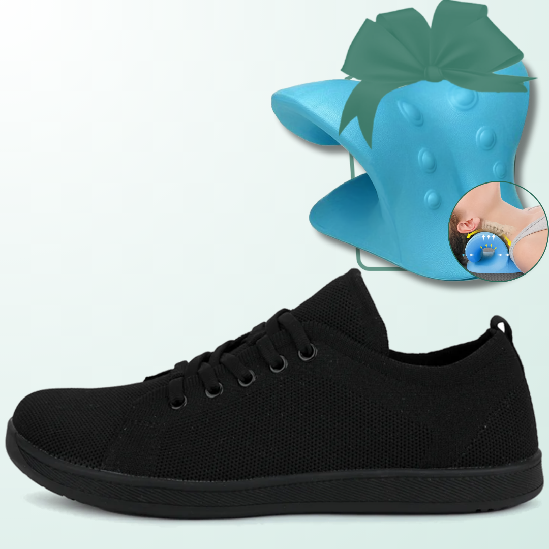 Lorry Vamp Barfußschuhe Knit Schwarz - Schuhfit und Nackenentspannung