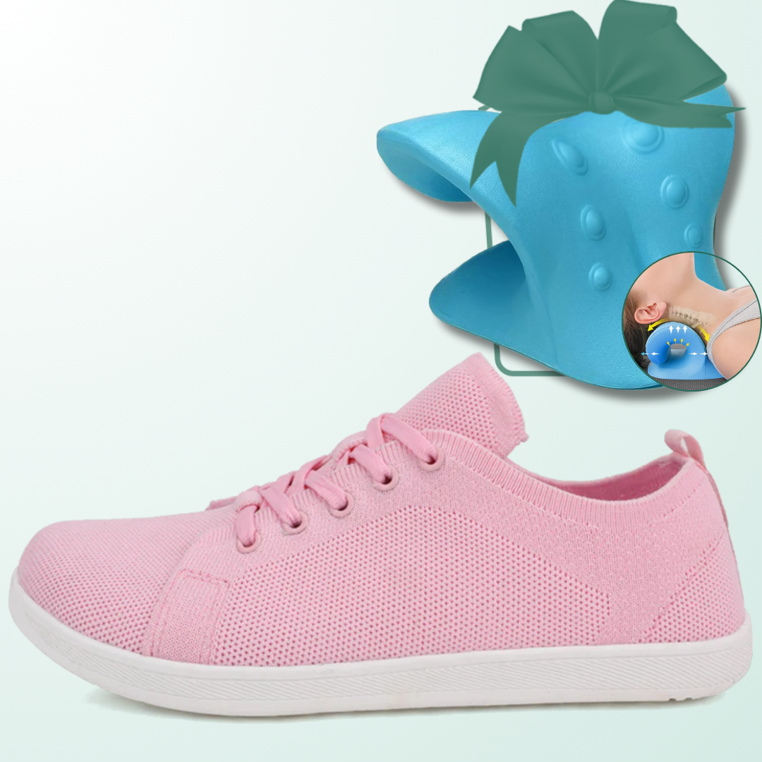 Lorry Vamp Barfußschuhe Knit Rosa - Barfußpower und Nackenwohl