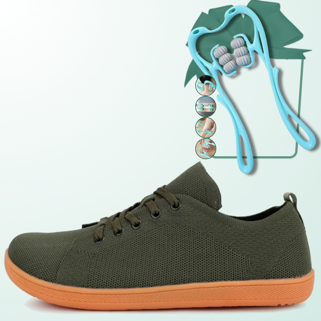 Lorry Vamp Barfußschuhe Knit Grün - Barfußheld und Massageprofi
