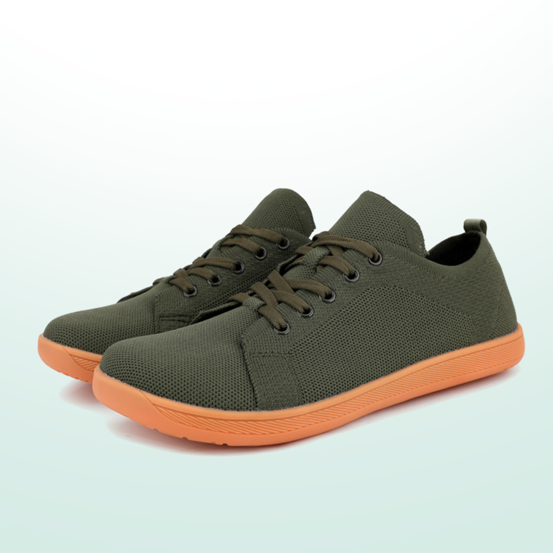 OrthoFree Lorry Vamp Barfußschuhe Canvas In Dunkelgrün