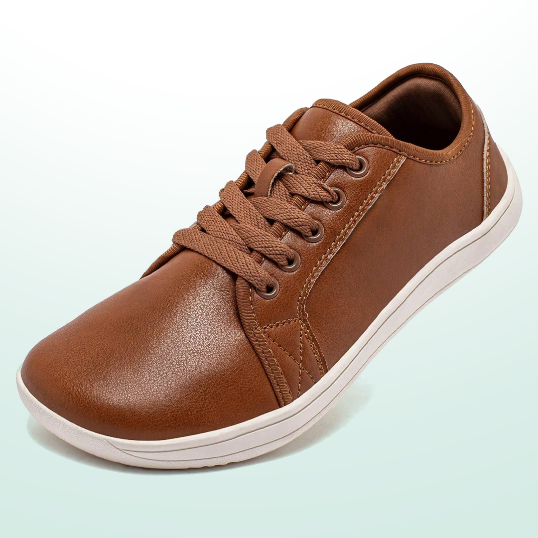 Lorry Vamp Barfußschuhe Leder Braun - Laufschuh-Glück und Handmassage-Magie