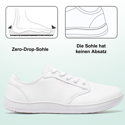 OrthoFree Lorry Vamp Barfußschuhe Leder In Weiß