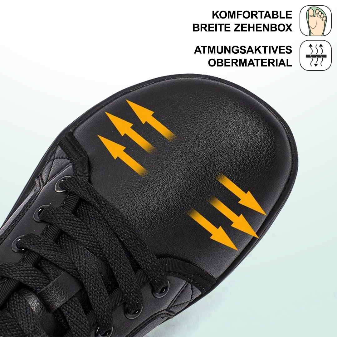 OrthoFree Lorry Vamp Barfußschuhe Leder In Schwarz