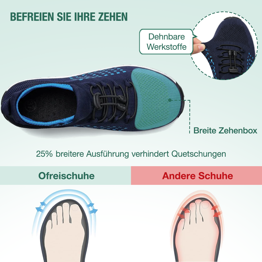 Ambulo Ortho Ergonomische Schuhe mit Dämpfung - Blau Marineblau