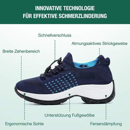 Ambulo Ortho Ergonomische Schuhe mit Dämpfung - Blau Marineblau