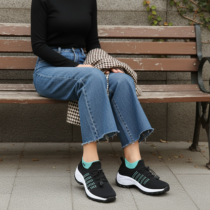 Ambulo Ergonomische Schuhe mit Dämpfung - Schwarz Grün