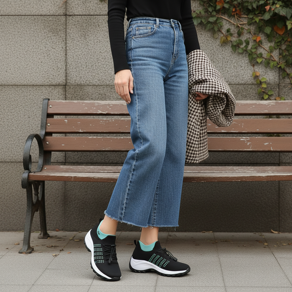 Ambulo Ergonomische Schuhe mit Dämpfung - Schwarz Grün