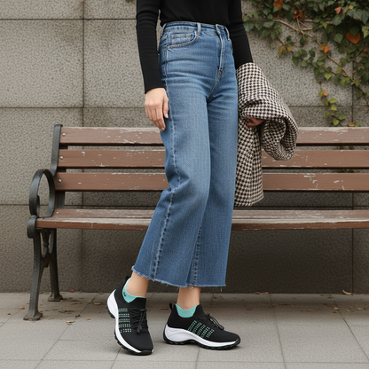 Ambulo Ergonomische Schuhe mit Dämpfung - Schwarz Grün