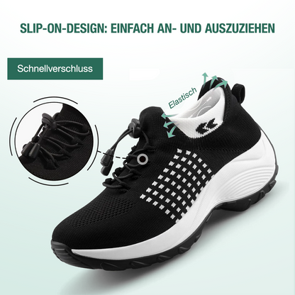 Ambulo Ortho Ergonomische Schuhe mit Dämpfung - Weiß Schwarz