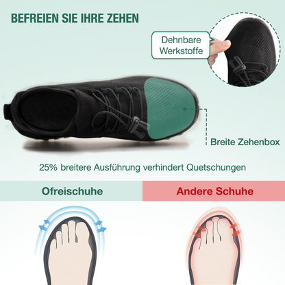 Ambulo Ergonomische Schuhe mit Dämpfung - Schwarz
