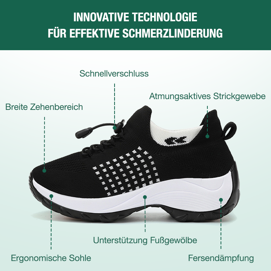 Ambulo Ortho Ergonomische Schuhe mit Dämpfung - Weiß Schwarz