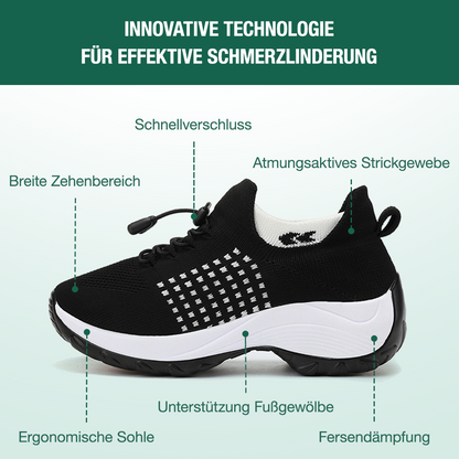 Ambulo Ortho Ergonomische Schuhe mit Dämpfung - Weiß Schwarz