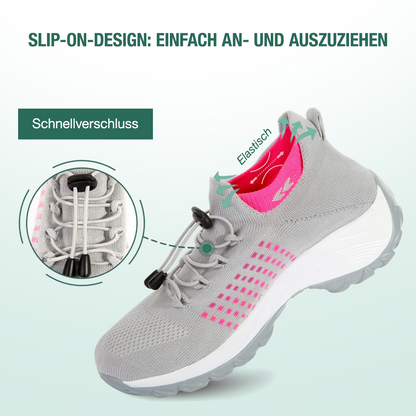 Ambulo Ergonomische Schuhe mit Dämpfung - Grau Rosa