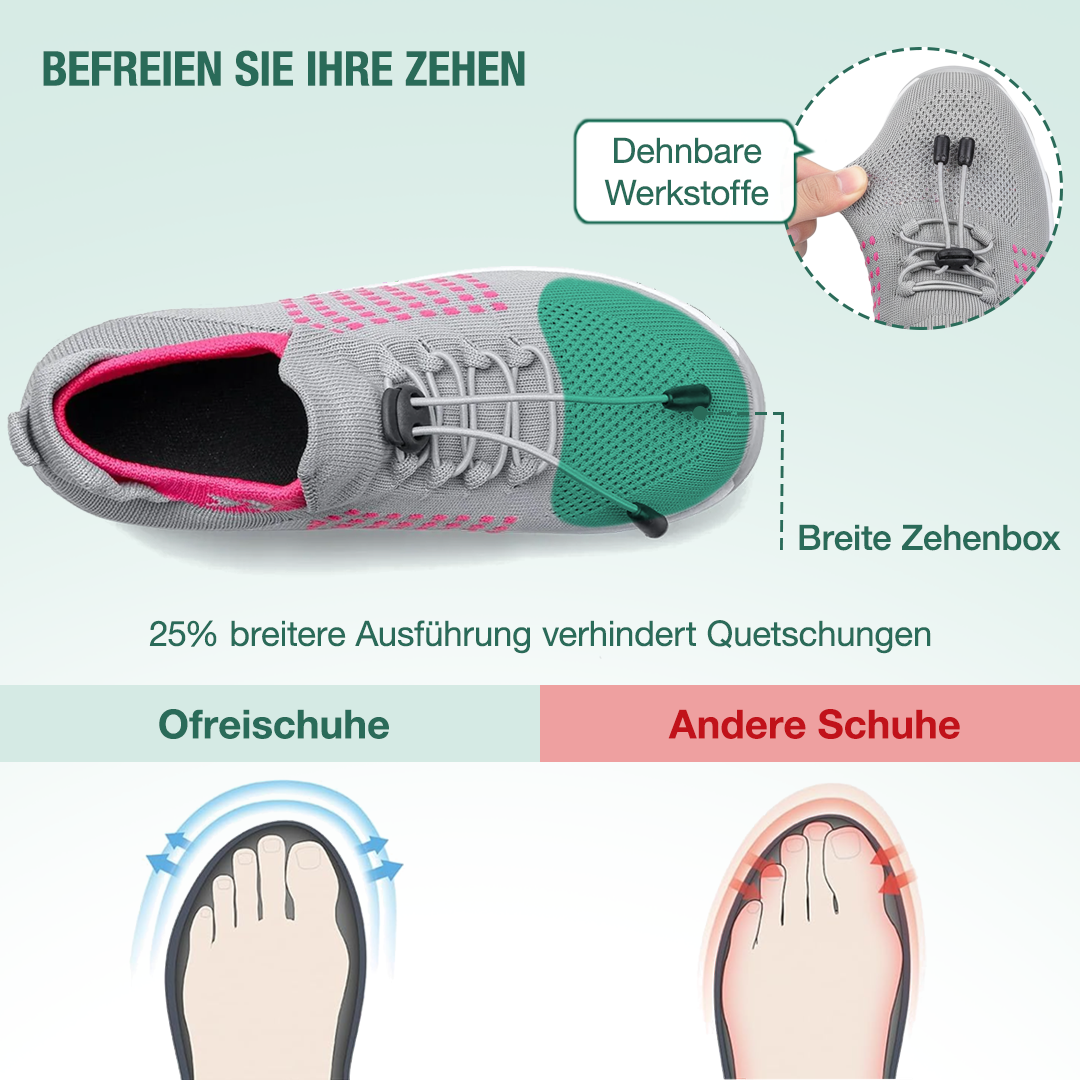 Ambulo Ergonomische Schuhe mit Dämpfung - Grau Rosa
