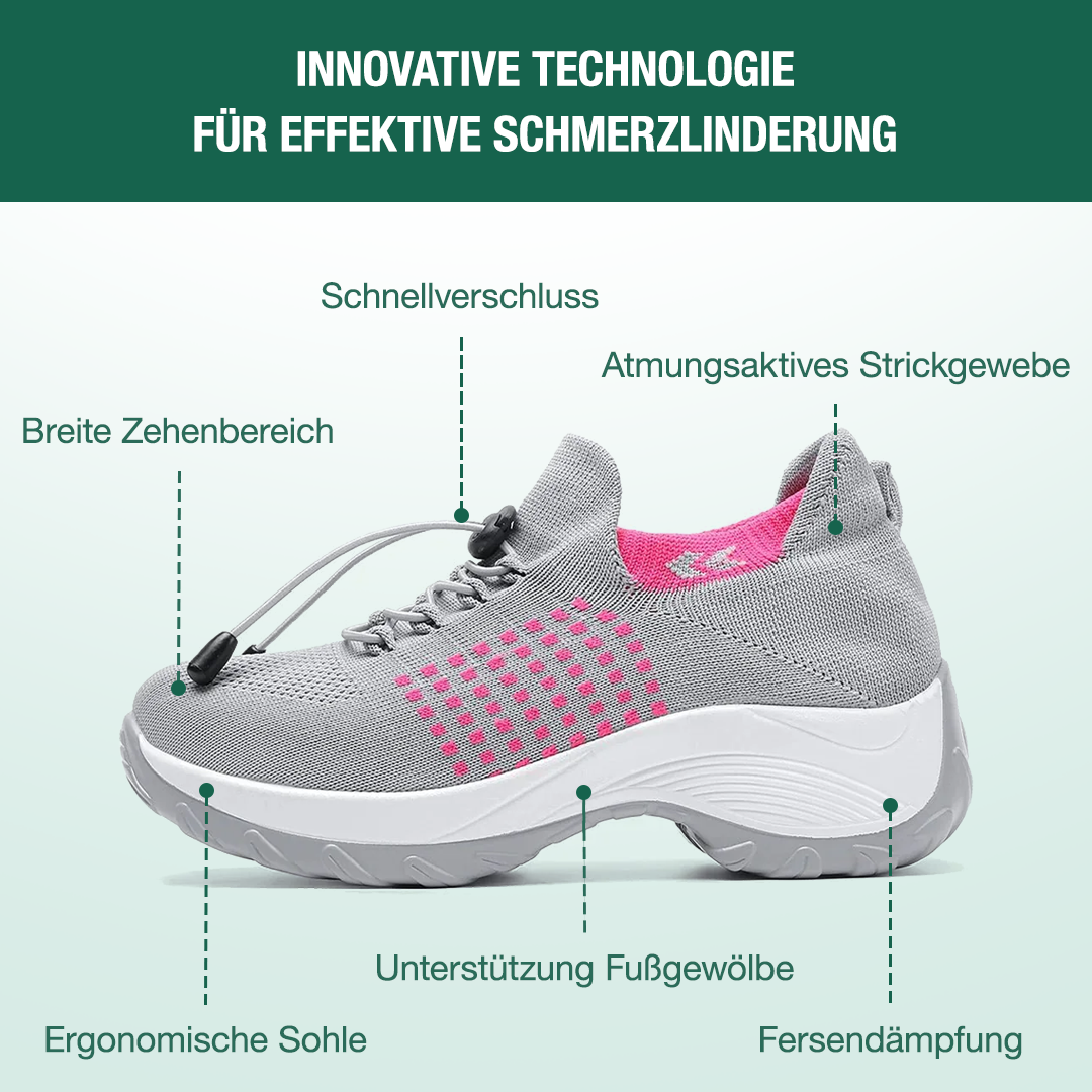 Ambulo Ergonomische Schuhe mit Dämpfung - Grau Rosa