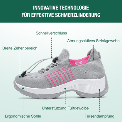 Ambulo Ergonomische Schuhe mit Dämpfung - Grau Rosa