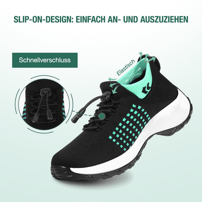 Ambulo Ergonomische Schuhe mit Dämpfung - Schwarz Grün