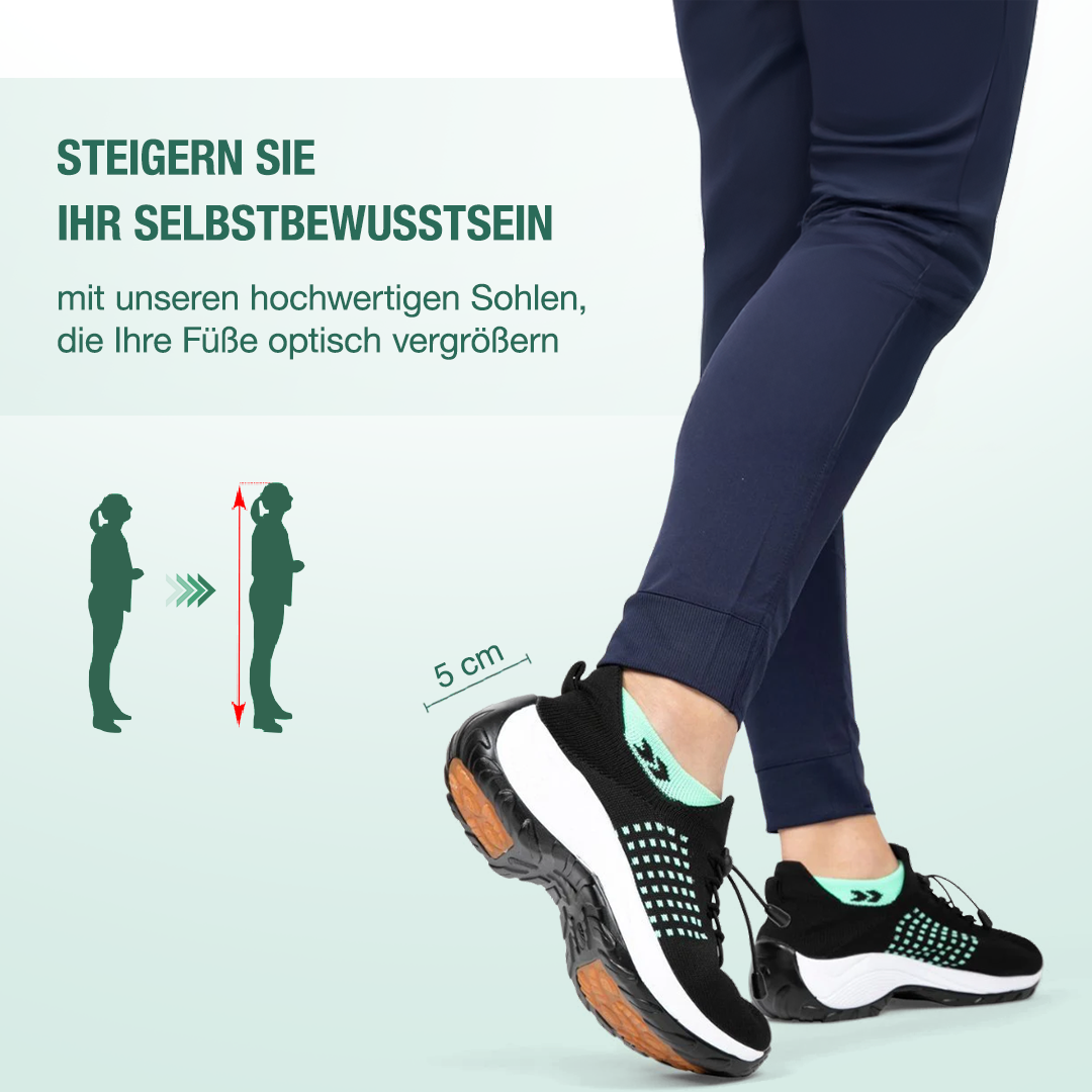 Ambulo Ergonomische Schuhe mit Dämpfung - Schwarz Grün