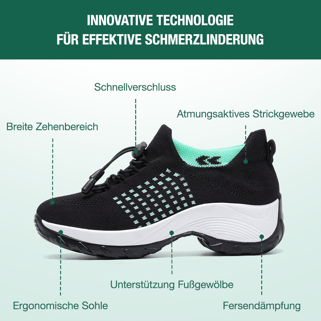 Ambulo Ergonomische Schuhe mit Dämpfung - Schwarz Grün