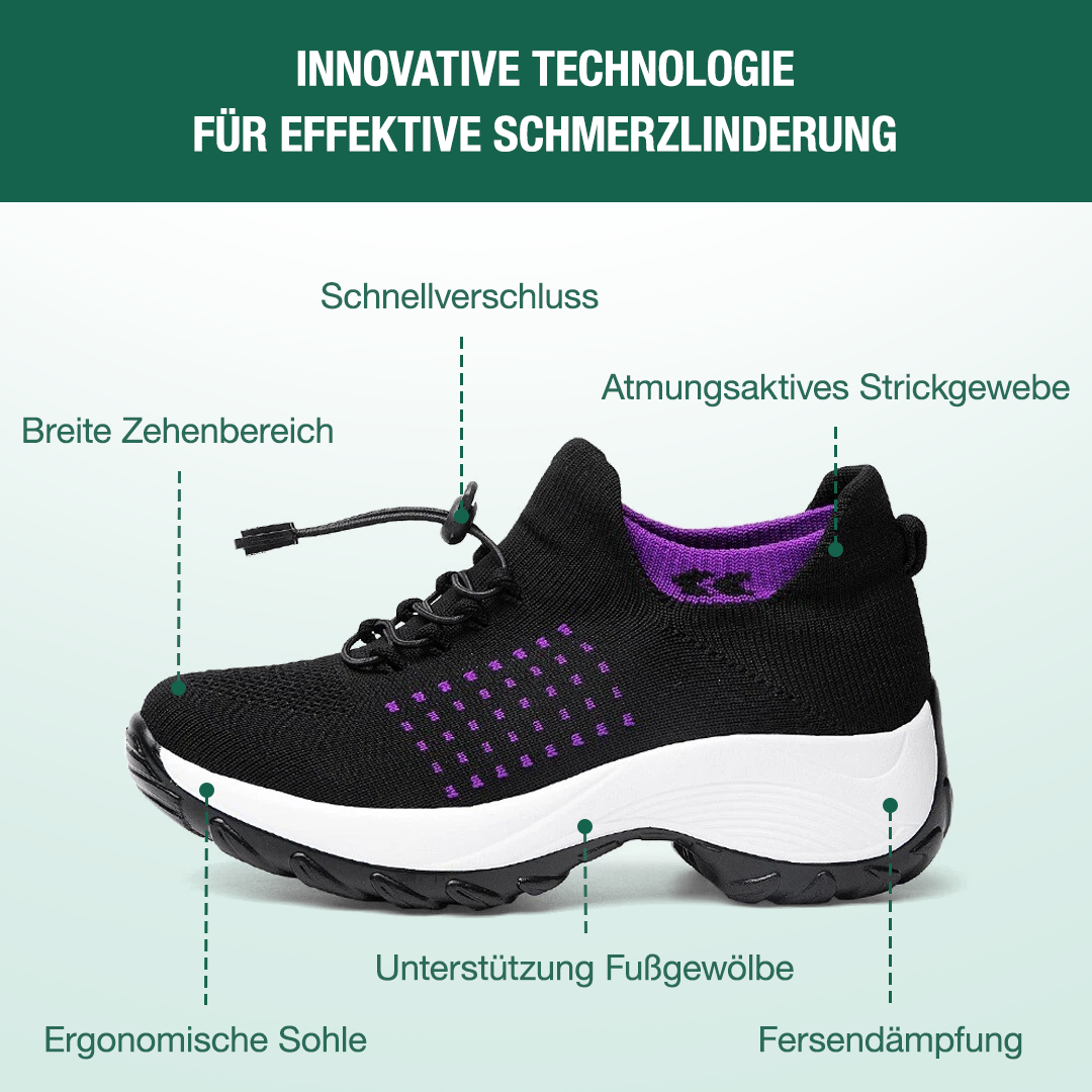 Ambulo Ortho Ergonomische Schuhe mit Dämpfung - Lila Schwarz