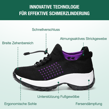 Ambulo Ortho Ergonomische Schuhe mit Dämpfung - Lila Schwarz