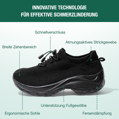 Ambulo Ergonomische Schuhe mit Dämpfung - Schwarz
