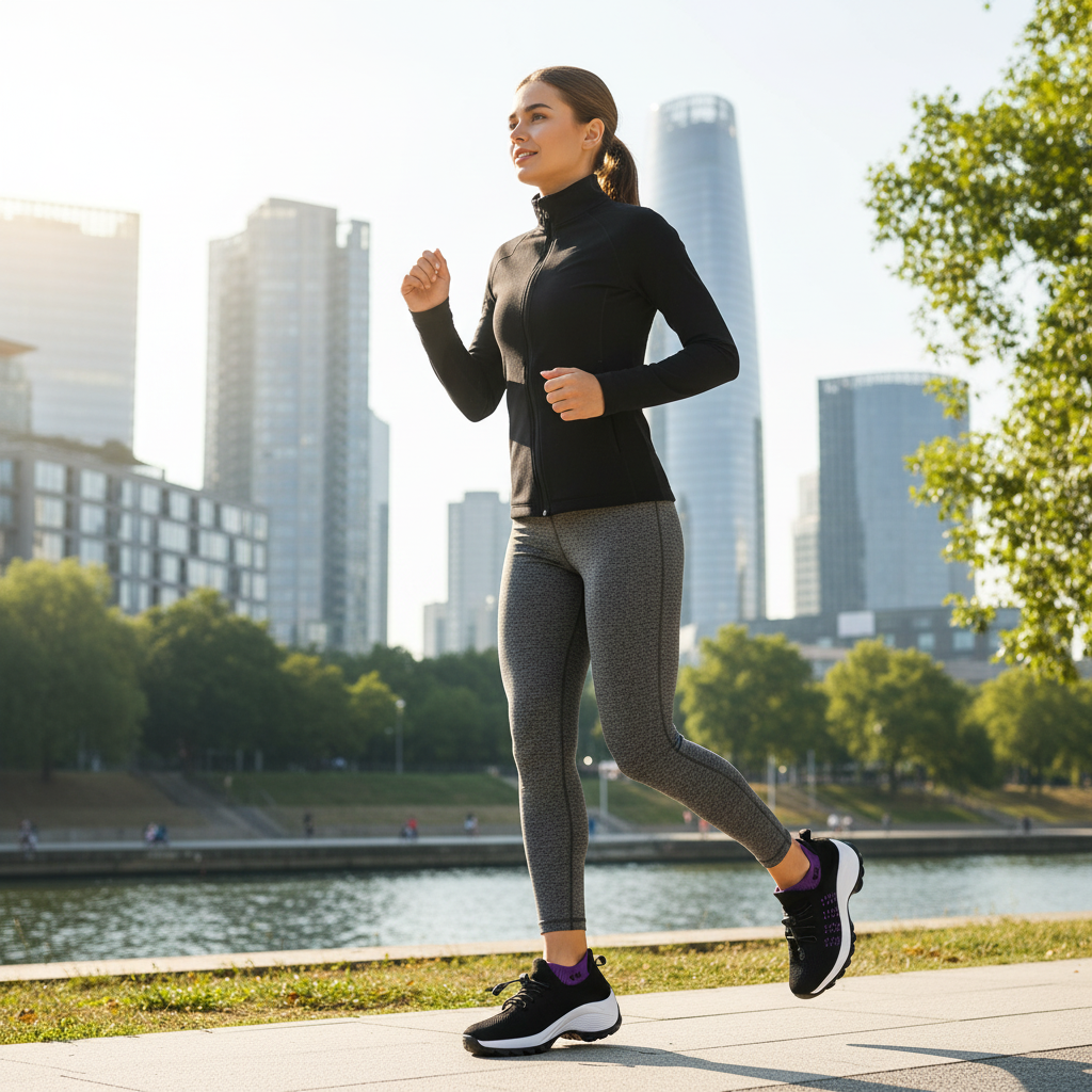 Ambulo Ortho Ergonomische Schuhe mit Dämpfung - Lila Schwarz