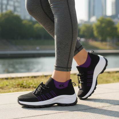 Ambulo Ortho Ergonomische Schuhe mit Dämpfung - Lila Schwarz
