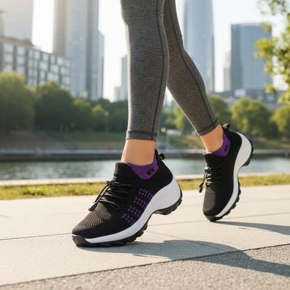 Ambulo Ortho Ergonomische Schuhe mit Dämpfung - Lila Schwarz