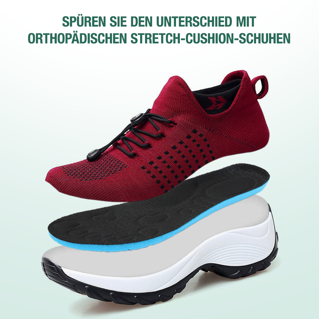 Ambulo Ortho Ergonomische Schuhe mit Dämpfung - Schwarz Rot