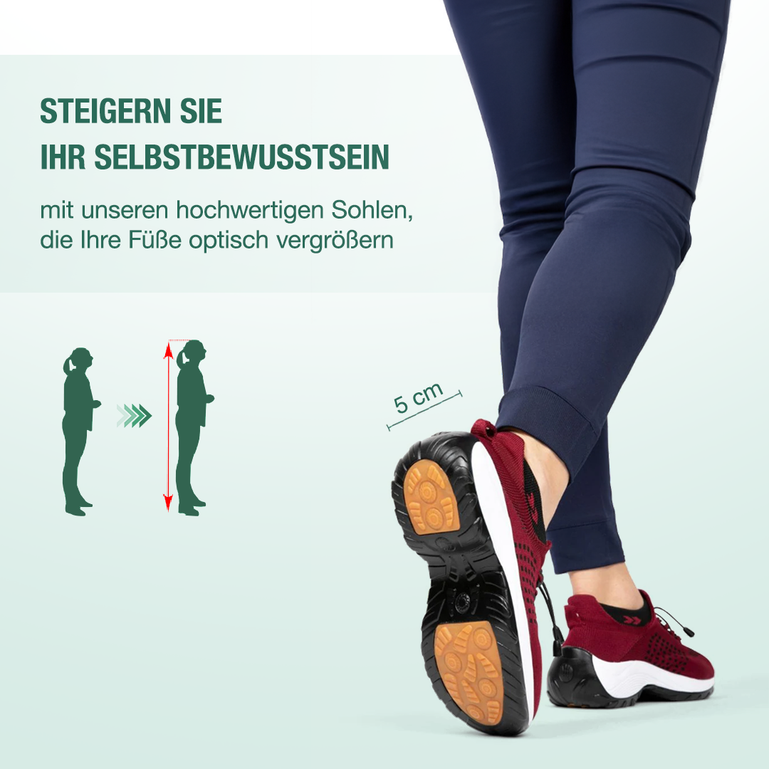 Ambulo Ortho Ergonomische Schuhe mit Dämpfung - Schwarz Rot