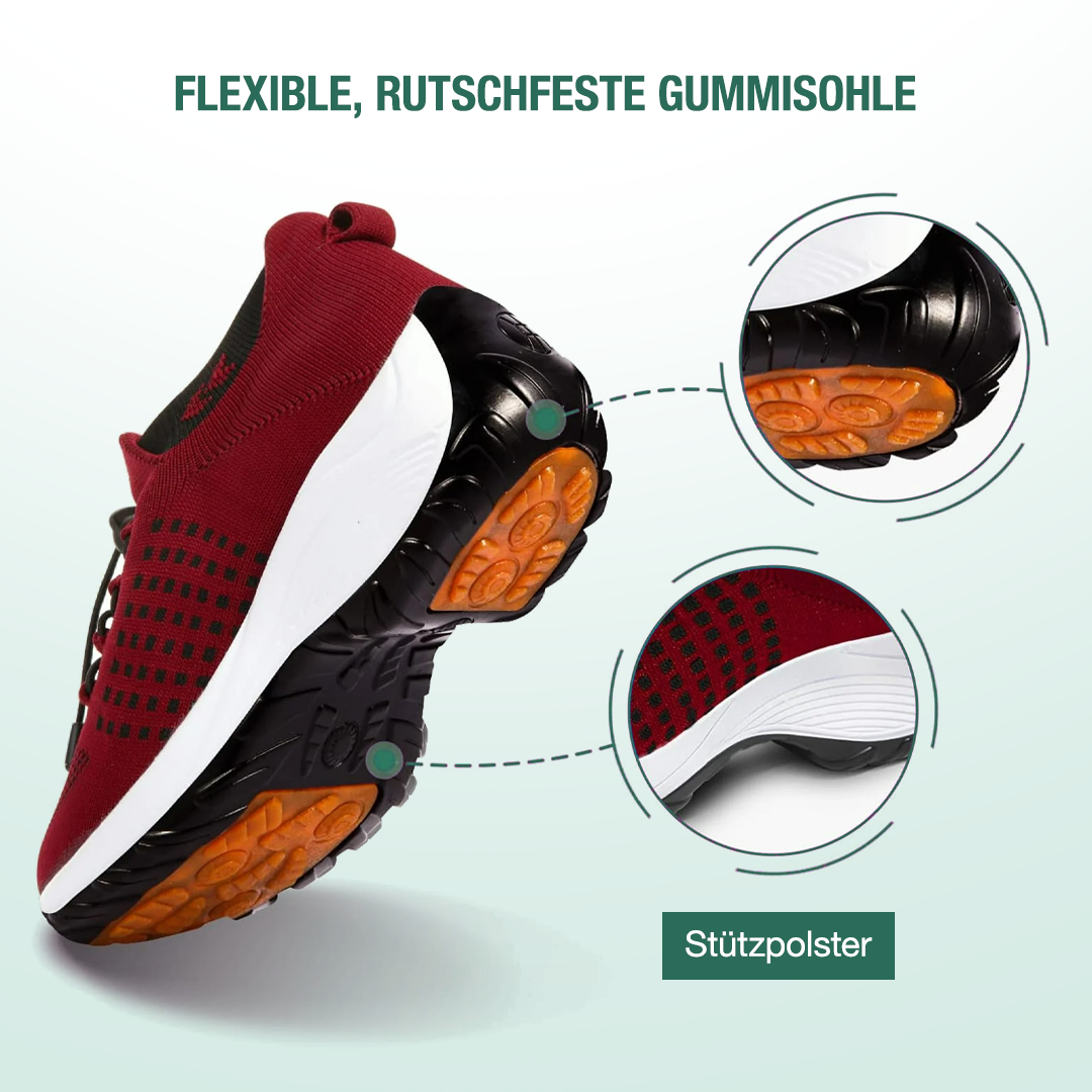 Ambulo Ortho Ergonomische Schuhe mit Dämpfung - Schwarz Rot