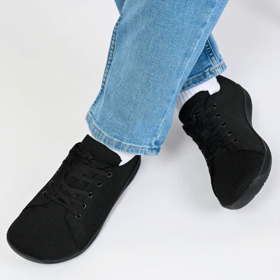 Lorry Vamp Barfußschuhe Knit - Schwarz