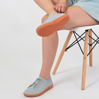 Lorry Vamp Barfußschuhe Knit - Hellgrau