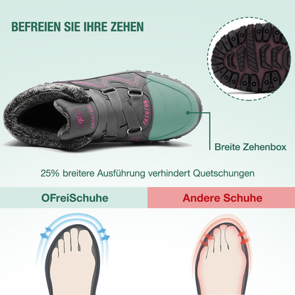 Solvema Orthopädische Winterschuhe - Rosa Grau