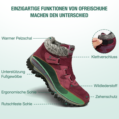 Solvema Orthopädische Winterschuhe - Rot